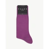 Falke Mens Galaxy Purple Tiago Ribbed Cotton-blend Socks 7.5-8