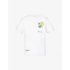 AAPE MENS WHITE LOGO-PRINT RELAXED-FIT COTTON-JERSEY T-SHIRT M,R03756684
