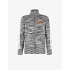 Palm Angels Mens Melange Grey X Missoni Slim-fit Stretch-knit Jacket Xl