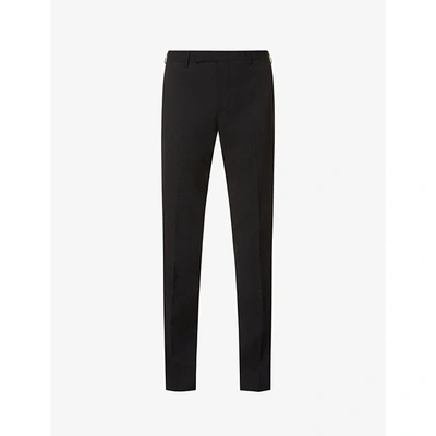 Paul Smith Mens Black Slim-fit Mid-rise Stretch-wool Trousers 34