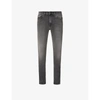 Diesel Mens Black D-amny Slim-fit Stretch-denim Jeans 31 In Black