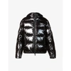 Dsquared2 Black Down Jacket With Logo Patch On The Front In Tech Fabric Man