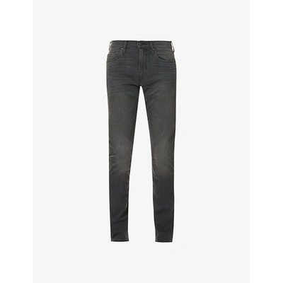 Paige Lennox Slim-fit Mid-rise Stretch-denim Jeans In Grey