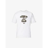 Aape Mens White Logo-print Regular-fit Cotton-jersey T-shirt L