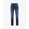 NUDIE JEANS GRIM TIM SLIM-FIT STRAIGHT ORGANIC COTTON-BLEND JEANS,R03720980