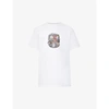 BADDEST SKATE SHOP BADDEST SKATE SHOP MEN'S WHITE LONDON FACE GRAPHIC-PRINT COTTON-JERSEY T-SHIRT,45473485