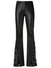 MARTHA MEDEIROS LEATHER FLARED TROUSERS,RB17CL0211586671