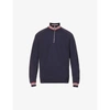 ORLEBAR BROWN MENS NAVY ISAR FUNNEL-NECK COTTON-JERSEY SWEATSHIRT S,R03784244