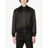 Alexander Mcqueen Black Light Satin Harness Bomber Jacket