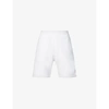 Alexander Mcqueen Mens White Mix Branded-tape Tapered Cotton-jersey Shorts M