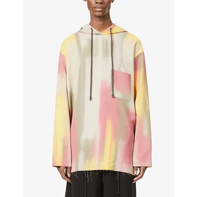 Song For The Mute Tie Dye-pattern Oversized Jersey Drawstring Hoody