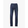 Emporio Armani J06 Tapered Regular-fit Stretch-denim Jeans In Denim Blu Md