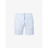 FRESCOBOL CARIOCA MENS BLUE RELAXED-FIT LINEN AND COTTON-BLEND SHORTS 36,R03759694