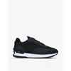 MALLET MENS BLACK CALEDONIAN PANELLED NUBUCK LEATHER AND MESH TRAINERS 10,R03759927