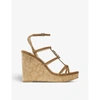 JIMMY CHOO JIMMY CHOO WOMEN'S CUOIO JC WEDGE 110 SUEDE WEDGED SANDALS,45985368