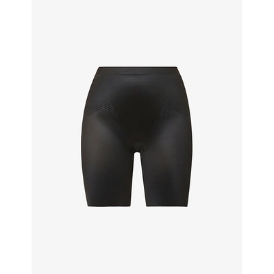 Spanx High-rise Shaping Shorts In Very Black