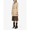Burberry The Chelsea Heritage Double-breasted Cotton-twill Trench Coat In Honey