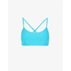 Alo Yoga Airlift Intrigue Bra Top In Bright Aqua