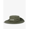 Ganni Logo Organic Cotton Sun Hat In Kalamata