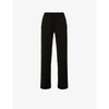 Chinti & Parker Wide-leg High-rise Cashmere Trousers In Black