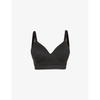 Bravado Designs Plunge Nursing-clips Stretch-recycled Nylon-blend Bra In Black