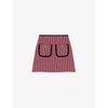 Maje Womens Fuchsia Jenalt High-waisted Woven Mini Skirt 6 In Fuchsia