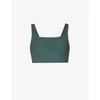 GIRLFRIEND COLLECTIVE GIRLFRIEND COLLECTIVE WOMENS MOSS TOMMY SQUARE-NECK RECYCLED POLYESTER-BLEND SPORTS BRA,45615455