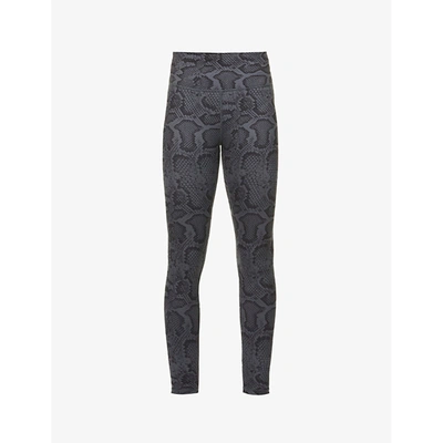 All Fenix Womens Charcoal Python Graphic-print Stretch-jersey Leggings Xs