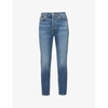 RE/DONE 90S SKINNY STRAIGHT-LEG HIGH-RISE JEANS,R03756307