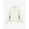 7 Days Active Womens Pistachio Creme/ Ig Logo-embroidered Fleece Sweatshirt M