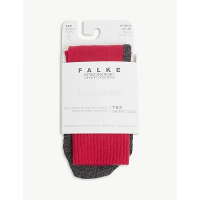 Falke Tk2 Trek Short Cool Woven Socks In Rose