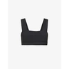 ALL FENIX WOMENS BLACK ALL CORE SQUARE-NECK STRETCH-RECYCLED POLYESTER SPORTS BRA M,R03795346