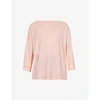 ZADIG & VOLTAIRE WOMENS PINK SOFT FLINT GEMSTONE RELAXED-FIT CASHMERE JUMPER M,R03726348