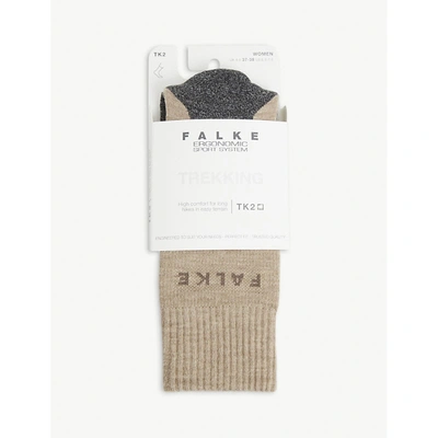 Falke Tk2 Trek Woven Ankle Socks In Nature Melange