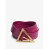 Bottega Veneta Triangle-shape Buckle-fastening Belt In Cinnabar-gold