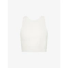 Girlfriend Collective Womens Ivory Dylan Stretch-recycled Polyester Sports Bra L