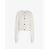 Whistles Womens Ivory Long-sleeved Cashmere Cardigan S In Cream