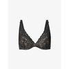 AUBADE ROSESSENCE COMFORT STRETCH-LACE UNDERWIRED PLUNGE BRA,R03735814