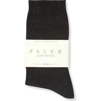 Falke Cosy Wool-cashmere Socks In 3009 Black