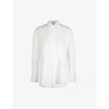 Joseph Womens Optic White Baji Relaxed-fit Cotton-poplin Shirt 10 In Optic White