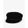Maison Michel Abby Embellished Wool-felt Cap In Black