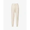 FREE PEOPLE WOMENS CREAM AROUND THE CLOCK TAPERED HIGH-RISE KNITTED TROUSERS L,R03767868
