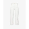 Levi's White Ribcage Ankle Straight Jeans In Cloud Over
