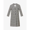 MAX MARA ETERE GEOMETRIC-PRINT STRETCH-COTTON COAT,R03737213