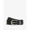 ALLSAINTS WOMENS BLACK EVELYN LEATHER BELT L,R03680477