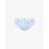 Melissa Odabash Womens Azzurro Bel Air Floral-print Mid-rise Bikini Bottoms 6