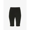 Valentino Womens Black Slim-fit High-rise Wool And Silk-blend Shorts 8