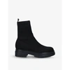 Gianvito Rossi Black Bouclé Torrance Sock Boots In Black