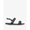 Ancient Greek Sandals Black Leather Clio Sandals