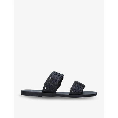 Ancient Greek Sandals Womens Black Melia Backless Leather Sliders 6